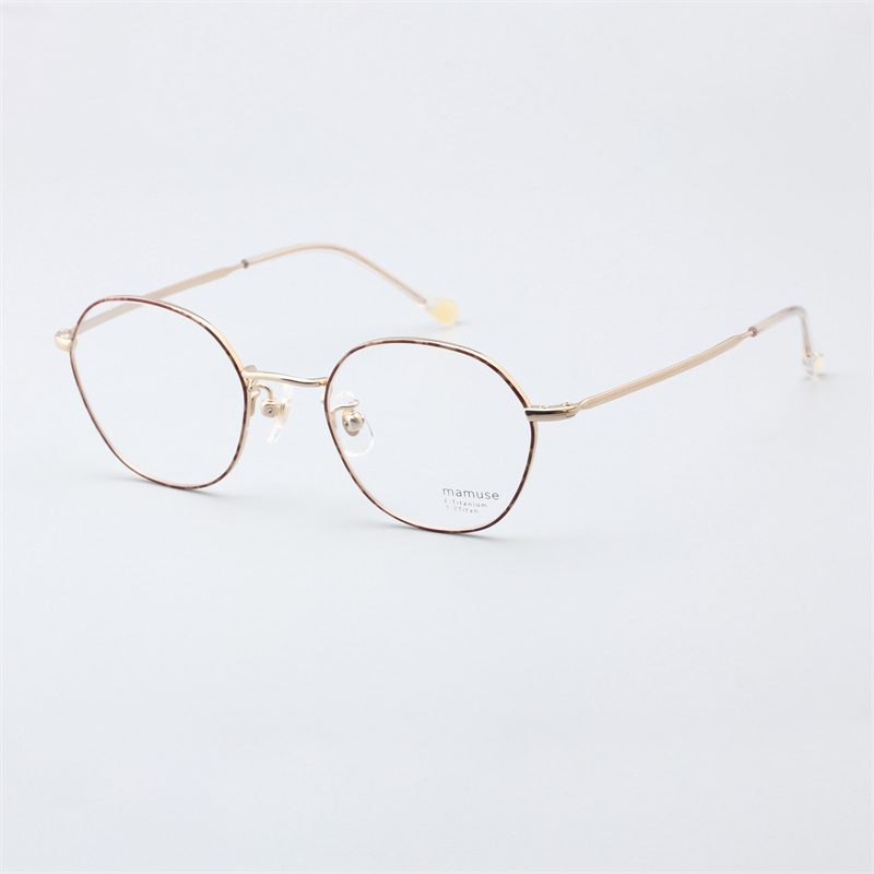 MAMUSE日本手工复古板材钛光学全框时尚轻正品眼镜架男女M-8021
