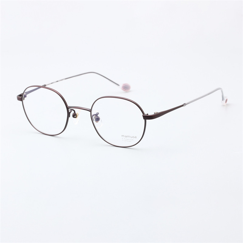 MAMUSE日本手工复古板材钛光学全框时尚轻正品眼镜架男女M-8028