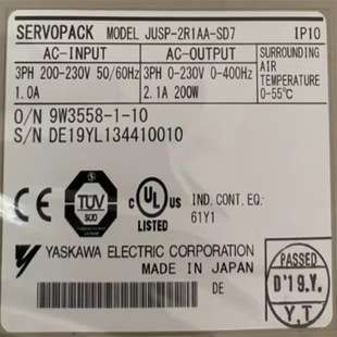 JUSP-2R1AA-SD7驱动SGMGV-1EADC61SGDB-30ADM-P SGD7S-180AA0C202