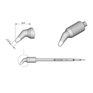 JBC烙铁头重负荷手柄专用C470系列烙铁头弯型 焊锡咀