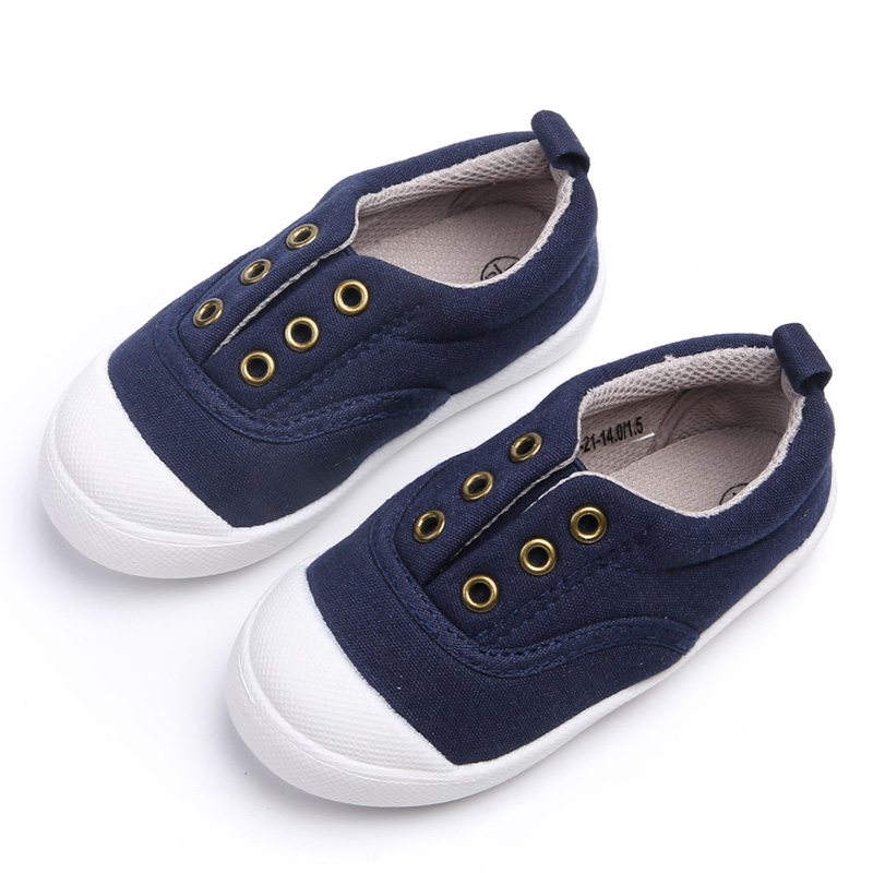 Chaussures de tennis enfants en toile suture de voiture pour printemps - semelle plastique - Ref 987824 Image 5