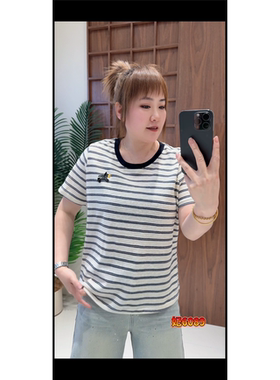 6089妃儿红2026夏新款大码女装显瘦上衣时尚短袖T恤百搭小衫遮肉