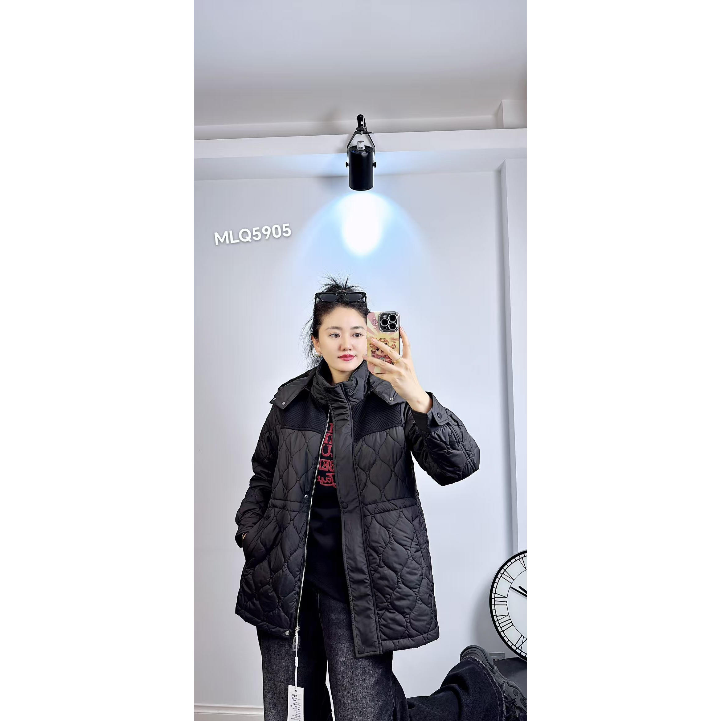 5905米莱奇2025冬新款大码女装显瘦棉服遮肉时尚棉衣百搭丝棉外套