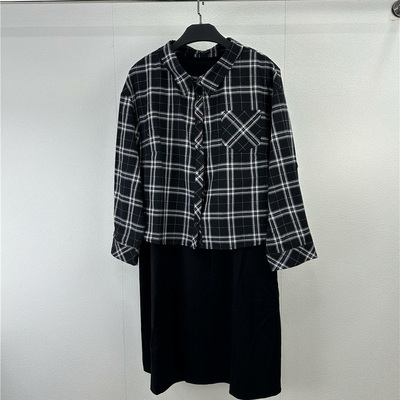 5333芮娜依莲2026春季新款大码女装显瘦连衣裙时尚遮肉裙子百搭