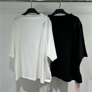 显瘦上衣时尚 女装 打底衫 短袖 遮肉 1392芮娜依莲2026春新款 小衫 大码