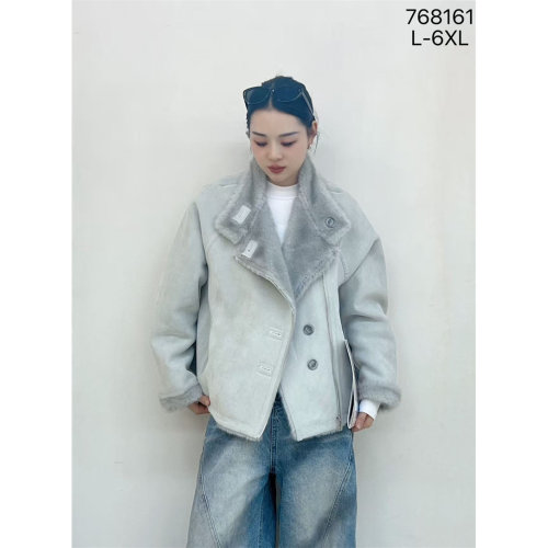 768161姬凡浠2026秋冬新款大码女装显瘦皮毛一体外套时尚遮肉百搭