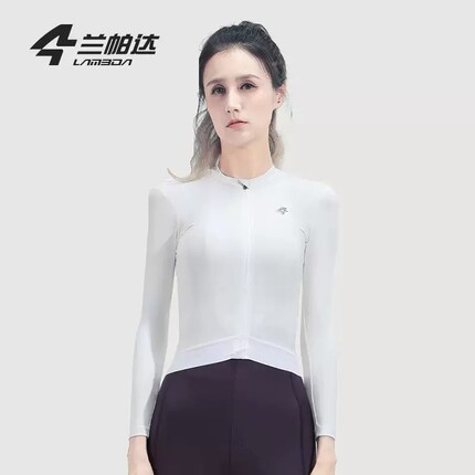 兰帕达新款长袖骑行服春夏季公路山地自行车修身显瘦薄上衣女青韵