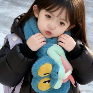 疯狂动物城盖瑞一条蛇围巾加长立体公仔头卡通造型冬季保暖挂件