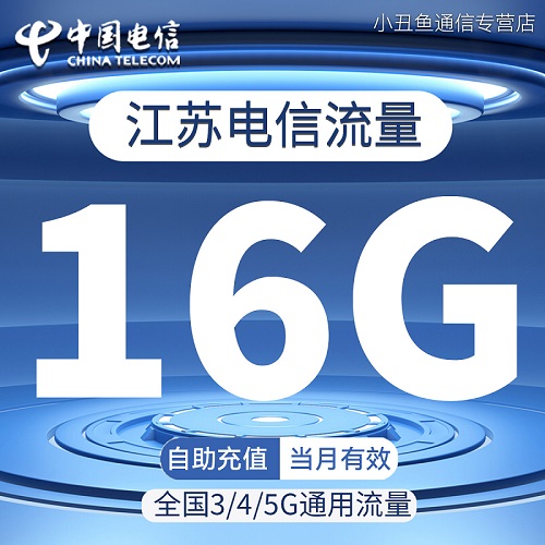 江苏电信流量充值16GB流量包3G4G5G全国通用流量叠加油包当月有效 手机号码/套餐/增值业务 手机流量充值 原图主图