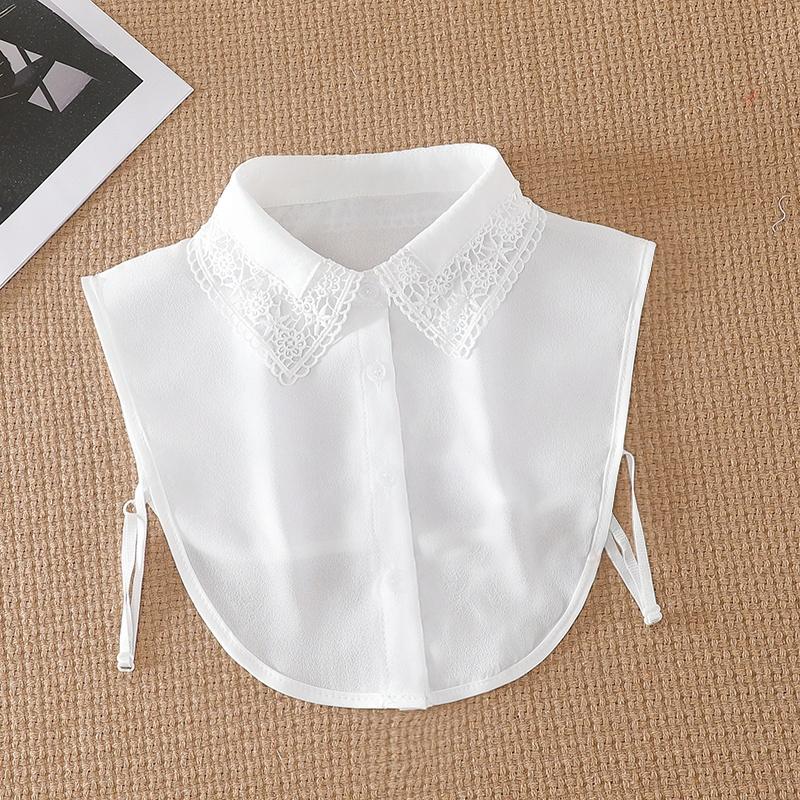 假领子百搭假衣领秋冬毛衣装饰衬衣领内搭打底蕾丝雪纺棉布娃娃领