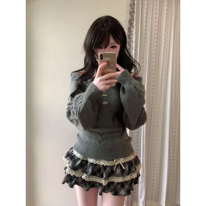 2025秋冬古早风可爱兔耳朵圆领长袖针织衫女甜美收腰气质套头毛衣,女装/女士精品,毛衣,淘宝优惠券,粉丝福利购,淘宝优惠卷