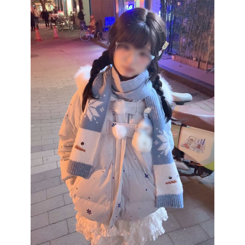 多巴胺小个子可爱超甜蓝色连帽棉服女学生棉衣百搭含雪人保暖围巾,女装/女士精品,棉衣/棉服,淘宝优惠券,粉丝福利购,淘宝优惠卷