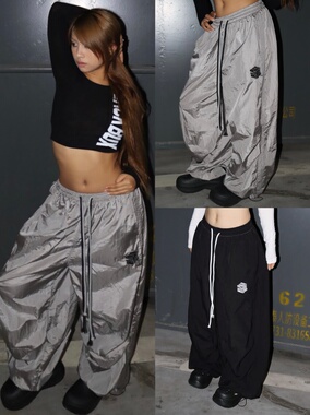 BLACKBOX黑盒子原创美式复古街头嘻哈宽松休闲运动裤男女同款