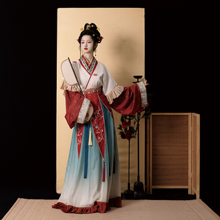 梦屿盛原创【妙玉】魏晋复原款神仙服女款汉服交叉领传统刺绣秋冬