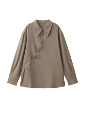 春夏新品 || 小尖领醋酸羊毛复古衬衣 ES25B3104S