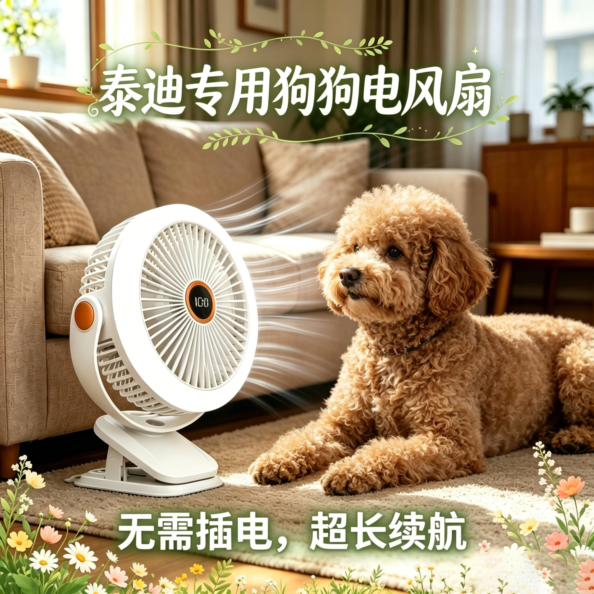 泰迪专用狗狗电风扇宠物风扇狗用夏天降温神器夏季空调扇小防中暑