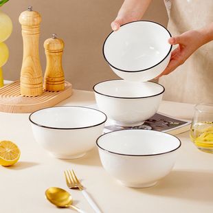 面碗家用陶瓷6英寸大号米饭碗个人专用汤面碗高级感粥碗餐具