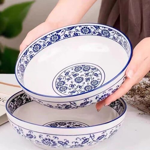9/10英寸家用陶瓷大汤碗加厚青花12英寸大号水煮鱼大盆酸菜鱼大碗