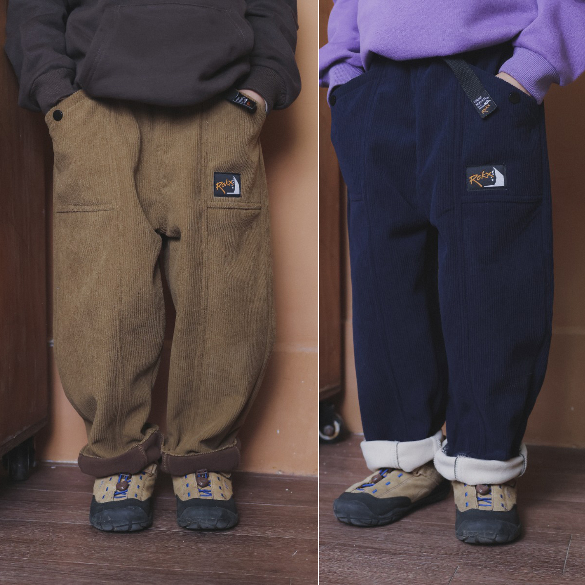 日系潮牌儿童灯芯绒裤子2025冬季新款男童加绒加厚保暖休闲长裤