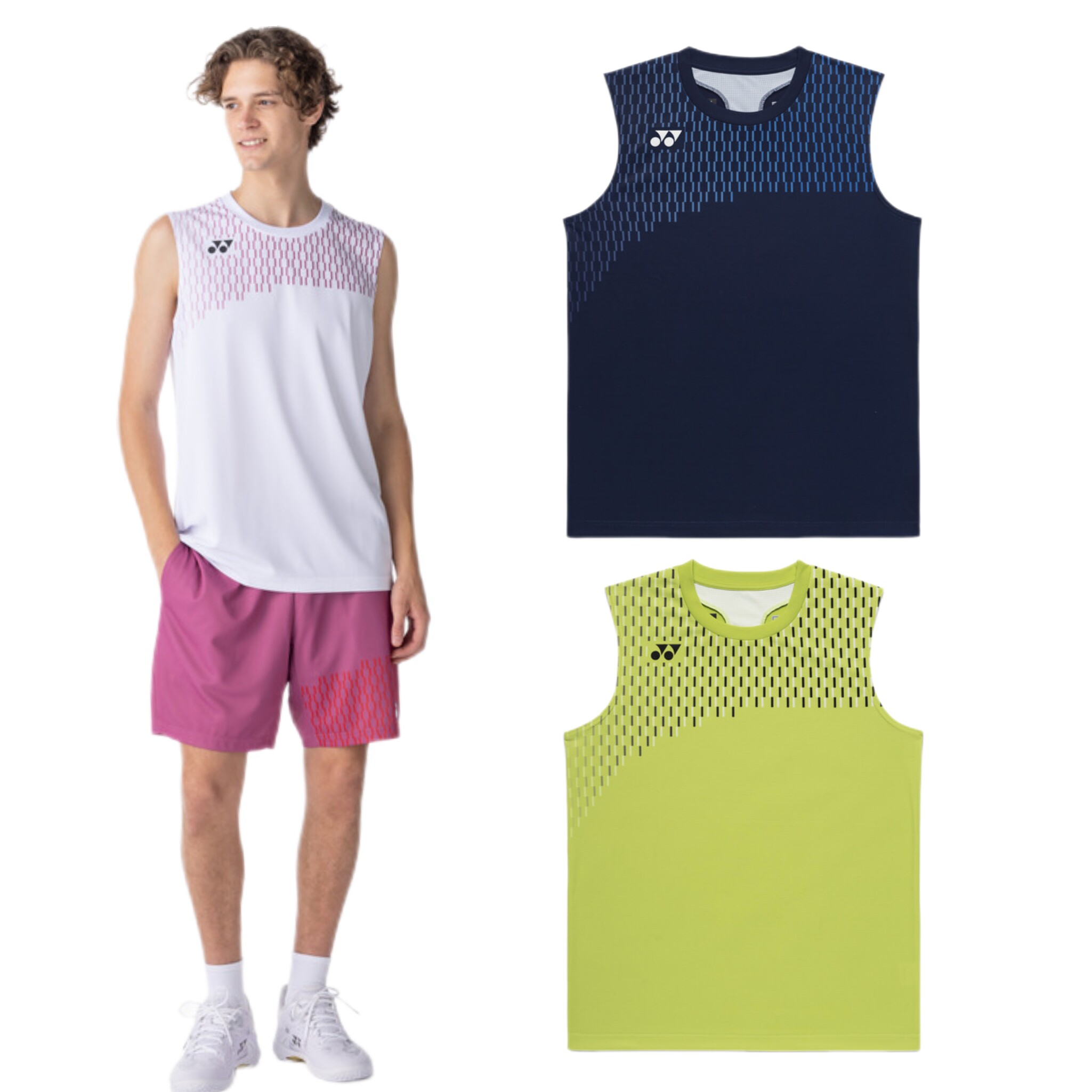 26年JP版YONEX尤尼克斯男款羽毛球大赛服无袖10715 短裤15241 VCD