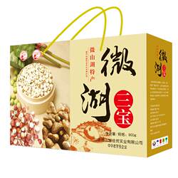 荷花乡牌正宗微山湖湖珍三宝礼盒鸡头米芡实莲子菱角米杂粮特产