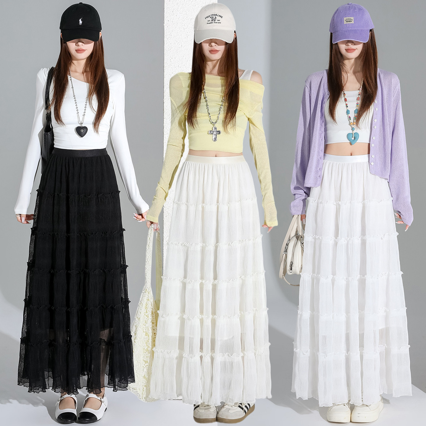 半裙高端气质显瘦半身裙女2026春装新款大摆a字长裙层层蛋糕裙子,女装/女士精品,半身裙,淘宝优惠券,粉丝福利购,淘宝优惠卷