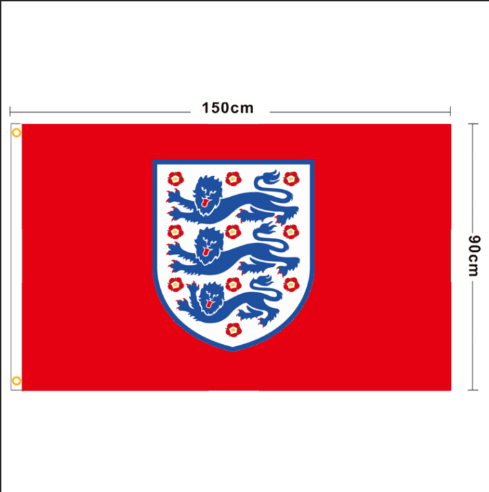 外贸旗帜 欧洲杯英格兰国家队 户外防晒涤纶挂旗数码印