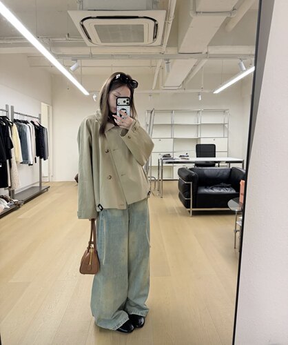 oker章壳儿正品～风衣外套短款女宽松休闲百搭26秋季A1031