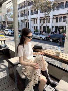 现货！藤姐同款！oker章壳儿正品短袖针织衫全羊毛韩系简约A781