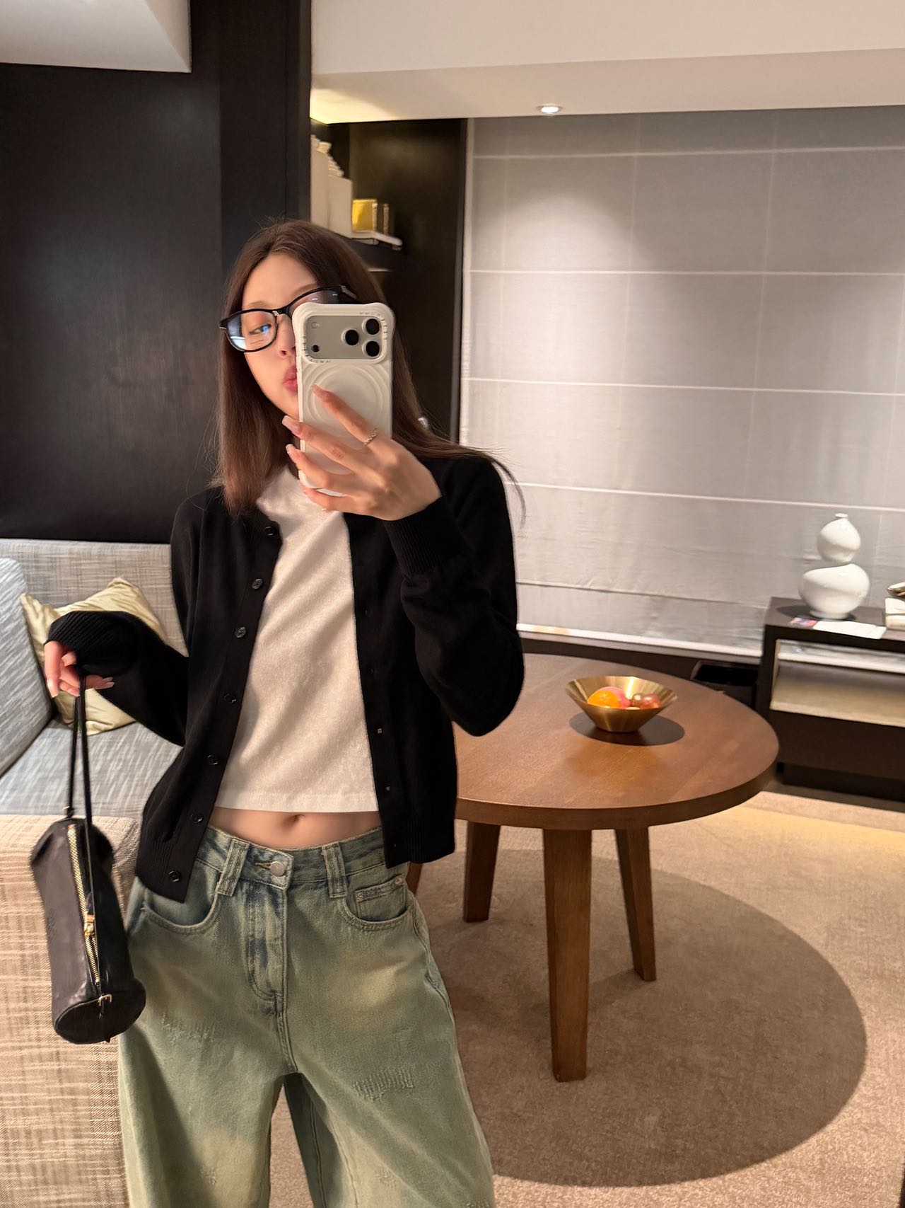 oker章壳儿正品～羊毛圆领针织衫开衫外套百搭毛衣26秋季A1151图片
