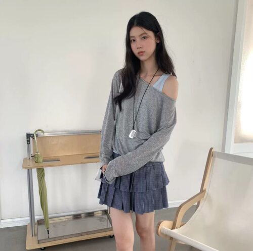 Rosie/olive正品～吊带背心+防晒罩衫两件套百搭长袖26夏季新款