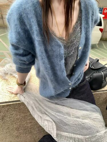 bookshade正品～温柔纽扣针织衫+蕾丝拼接羊毛针织吊带韩系26秋季