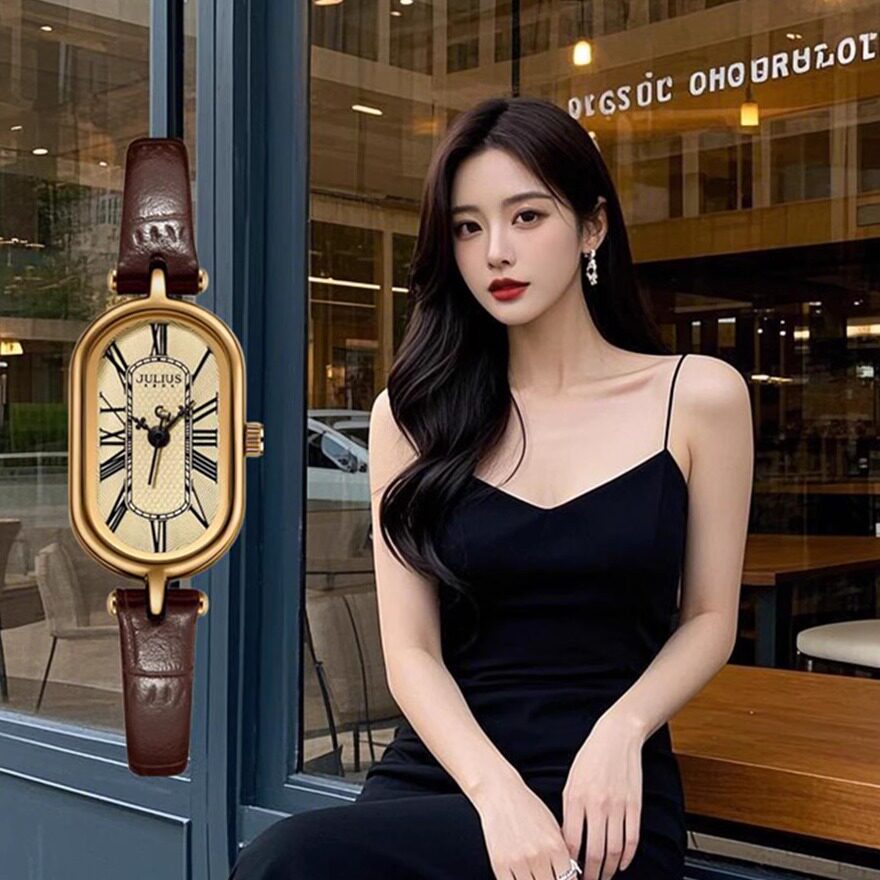 聚利时手表女表小众轻奢女款学生高级感简约气质ins风石英表1432