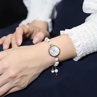 精致小众日韩聚利时手表女手链珍珠腕表时尚女士高级轻奢礼物1346