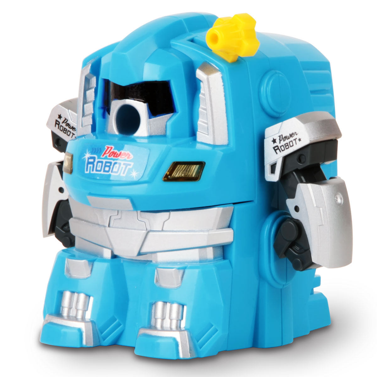 得力文具0729机器侠手摇削笔机卡通炫酷卷笔刀小学生铅笔刀削笔器手摇