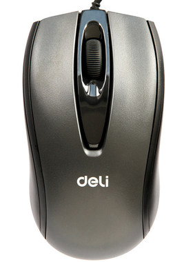 【企采】得力有线鼠标3716笔记本鼠标办公台式机光电鼠标得力鼠标