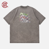 CLOTTEE T恤 CLOT 驷马难追脏洗印花短袖 中国风 瑞系列