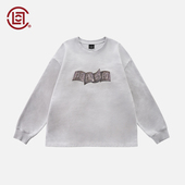 CLOTTEE CLOT 添砖加瓦脏洗直筒下摆卫衣 线圈内里男女同款