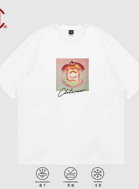【CLOTTEE by CLOT】水彩苹果防晒速干短袖T恤hou hou mei系列