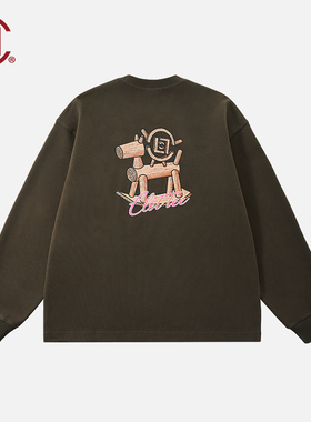 【CLOTTEE by CLOT】马上有钱印花长袖T恤微磨毛亲肤榫卯系列