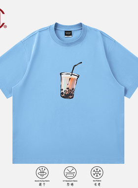 【CLOTTEE by CLOT】奶茶短袖T恤 凉感防晒速干hou hou mei系列