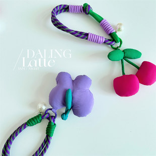 可爱樱桃挂件小饰品包包挂饰创意青瓜钥匙扣书包配饰 韩国ins新款