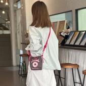 ball 带肩带可斜挎包迷你尼龙手提女小包小号布袋 chain刺绣mini款