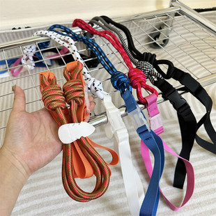 高定现货Ball chain环保刺绣袋肩带延长背带麻花单肩斜跨绳可拆卸