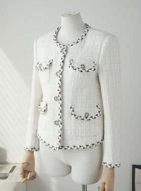 【小香外套】洋气短款外套女时尚小香风2025新款韩版白色气质上衣