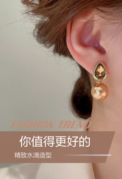 金色水滴耳环耳饰时尚大气时尚