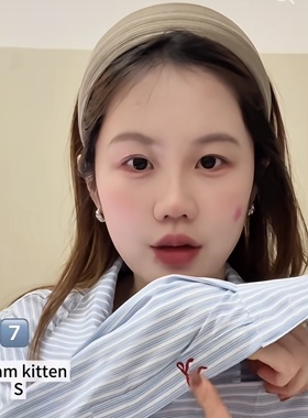 Monnaa同款褶皱发箍韩版条纹宽边发箍女高颅顶洋气简约头箍发饰