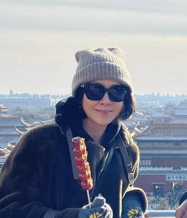 定制 刘嘉玲同款灰色熊耳朵毛线帽女秋冬季可爱针织帽保暖护耳帽