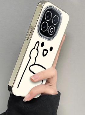 适用iqoo13手机壳新款vivoiqoo12pro单手中指米底iQOO11S全包防摔ipoo8硅胶套icoo10电镀iq007高级感5iqoou