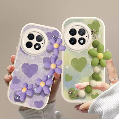 适用一加13手机壳1加13保护套PJZ110新款外壳硅胶高级感全包防摔ONEPlus十三1+13十OPPOPJZ男女绿色链条